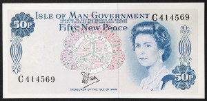 Île de Man, Royaume, Elizabeth II (1952-2022), 50 Pence 1979