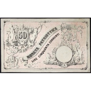 Talianske štáty, Benátky, Dočasná vláda Benátok (1848-1849), 50 Lire 1848