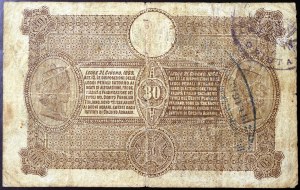 Italien, Königreich Italien, Vittorio Emanuele II (1861-1878), 30 Lire 1/3/1874