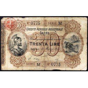 Italien, Königreich Italien, Vittorio Emanuele II (1861-1878), 30 Lire 1/3/1874