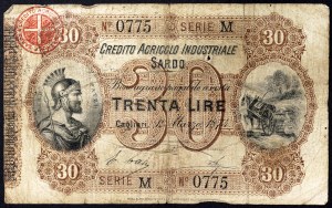 Italia, Regno d'Italia, Vittorio Emanuele II (1861-1878), 30 Lire 1/3/1874