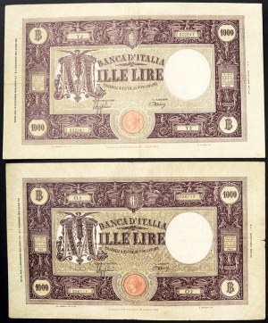 Italie, Royaume d'Italie, Vittorio Emanuele III (1900-1946), Lot 2 pièces.