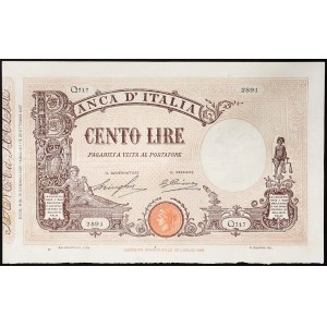 Italie, Royaume d'Italie, Vittorio Emanuele III (1900-1946), 100 Lire 15/01/1929