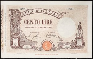 Taliansko, Talianske kráľovstvo, Vittorio Emanuele III (1900-1946), 100 lír 15/01/1929