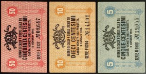 Italy, Austrian Occupation, Cassa Veneta dei Prestiti, Lot 3 pcs.