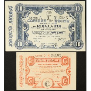 Italie, Royaume d'Italie, Monetazione di Emergenza del Comune di Trieste, Lot 2 pièces.