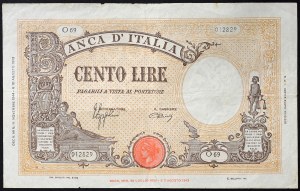 Italia, Regno d'Italia, Repubblica Sociale (1943-1945), 100 Lire 11/11/1944