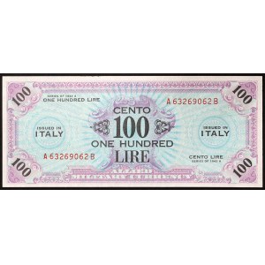 Włochy, AM-Lire (aliancka waluta wojskowa), 100 lirów 1943 r.