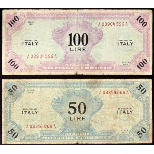 Itálie, AM-Lire (Allied Military Currency), šarže 2 ks.