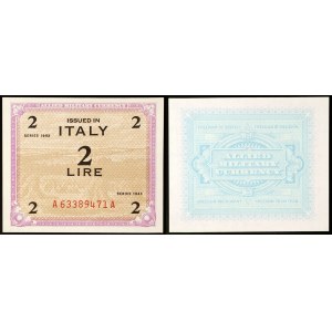 Italien, AM-Lire (Alliierte Militärwährung), Los 2 Stk.