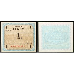 Italie, AM-Lire (monnaie militaire alliée), Lot 2 pcs.