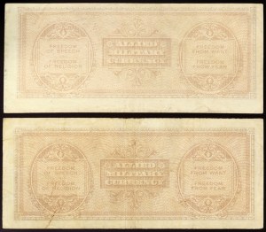 Italie, AM-Lire (monnaie militaire alliée), Lot 2 pcs.