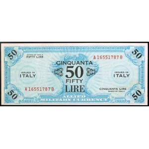 Italien, AM-Lire (Alliierte Militärwährung), 50 Lire 1943-45