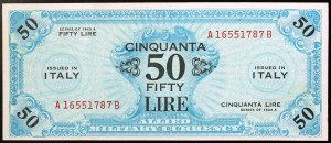 Taliansko, AM-Lire (spojenecká vojenská mena), 50 Lire 1943-45