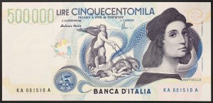 Włochy, Republika Włoska (od 1946 r.), 500 000 lirów 1997 r.
