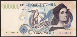 Italy, Italian Republic (1946-date), 500.000 Lire 1997