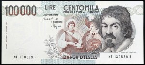 Italia, Repubblica Italiana (1946-data), 100.000 Lire 10/03/1993