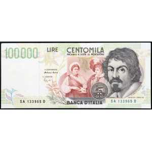 Włochy, Republika Włoska (od 1946), 100.000 lirów 12/05/1994