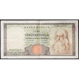 Italie, République italienne (1946-date), 50.000 Lire 19/07/1970