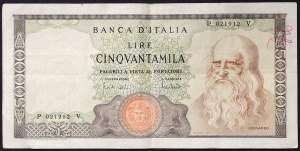 Italie, République italienne (1946-date), 50.000 Lire 19/07/1970