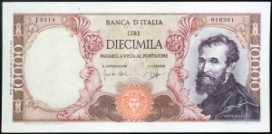 Włochy, Republika Włoska (od 1946), 10.000 lirów 14/01/1964