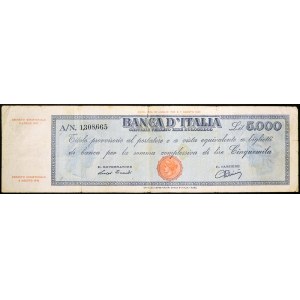 Italien, Italienische Republik (seit 1946), 5.000 Lire 08/04/1947