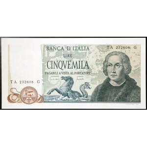 Italy, Italian Republic (1946-date), 5.000 Lire 20/05/1971