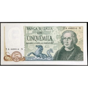 Włochy, Republika Włoska (od 1946), 5.000 lirów 11/04/1973