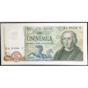 Italy, Italian Republic (1946-date), 5.000 Lire 10/11/1977