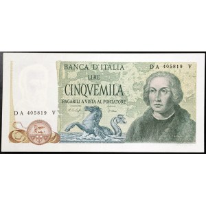 Włochy, Republika Włoska (od 1946), 5.000 lirów 10/11/1977