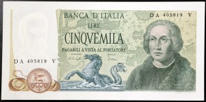 Italia, Repubblica Italiana (1946-data), 5.000 lire 10/11/1977