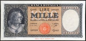 Italy, Italian Republic (1946-date), 1.000 Lire 25/09/1961