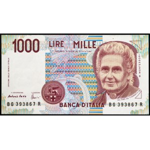 Italie, République italienne (1946-date), 1.000 Lire 24/10/1990