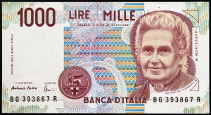 Taliansko, Talianska republika (1946-dátum), 1 000 lír 24/10/1990