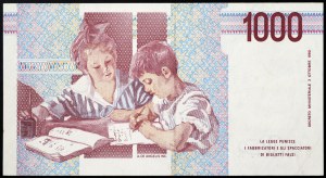 Itálie, Italská republika (1946-data), 1 000 lir 24/10/1990