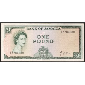 Jamaica, British Colony (until 1962), Elizabeth II (1952-2022), 1 Pound 1960