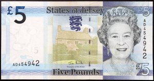Jersey, Dépendance britannique, Elizabeth II (1952-2022), 5 livres 2010