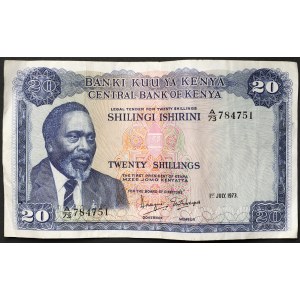 Keňa, republika (1966-data), 20 šilinků 1973