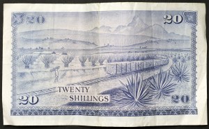 Kenya, République (1966-date), 20 shillings 1973