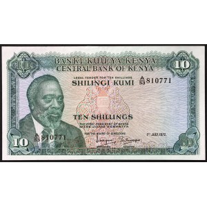 Kenya, Republic (1966-date), 10 Shillings 1972