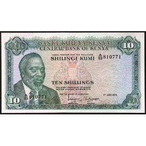 Kenia, Republika (1966-date), 10 szylingów 1972