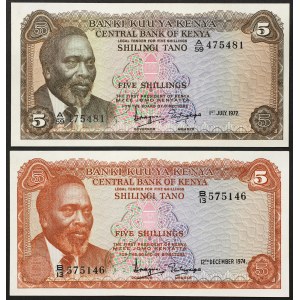 Kenya, Republic (1966-date), Lot 2 pcs.