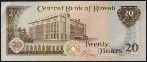 Kuwait, Emirate (1961-date), Jabir Ibn Ahmad (1977-2006), 20 Dinars 1986-91