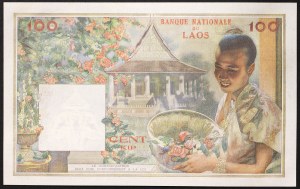 Laos, Kingdom, Sisavang Vong (1947-1959), 100 Kip 1957