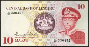 Lesotho, království (1966-data), Moshoeshoe II (1966-1990), 10 Maloti 1984