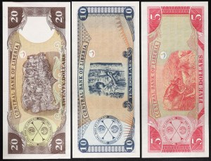 Liberia, Repubblica (1847-data), Lotto 3 pezzi.