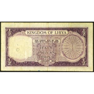 Libye, Royaume, Idris I (1951-1969), 1/2 Livres 01/01/1952