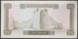 Libye, République arabe de Libye (1969-1975), 5 Dinars 1971