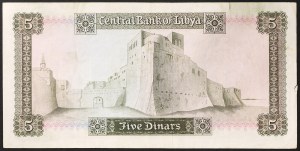 Libya, Arab Republic of Libya (1969-1975), 5 Dinars 1972