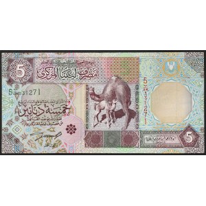 Libye, République (1975-date), 5 Dinars 2002